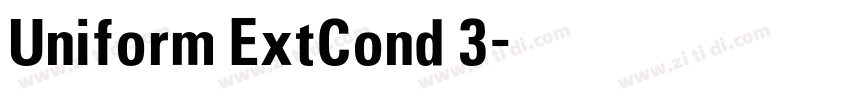 Uniform ExtCond 3字体转换